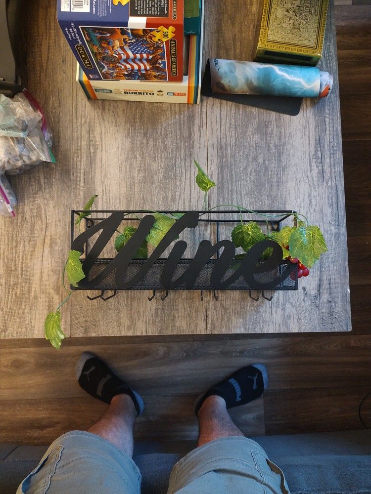 Wine Rack w/ Glass Holder & Cork Cage