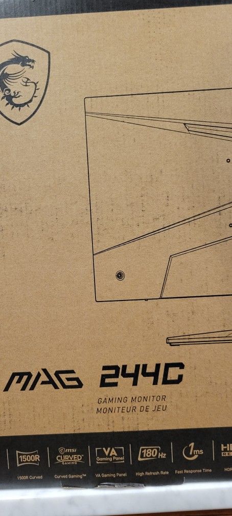 MSI MAG 244C 24 Curved Gaming Monitor | 180Hz