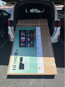 75 LG TV free delivery 6 month warranty   $55 down on finacing