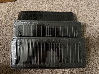Brand New Floor Register Vent Cover, 4 x 12 inches, Black, Set of 3
