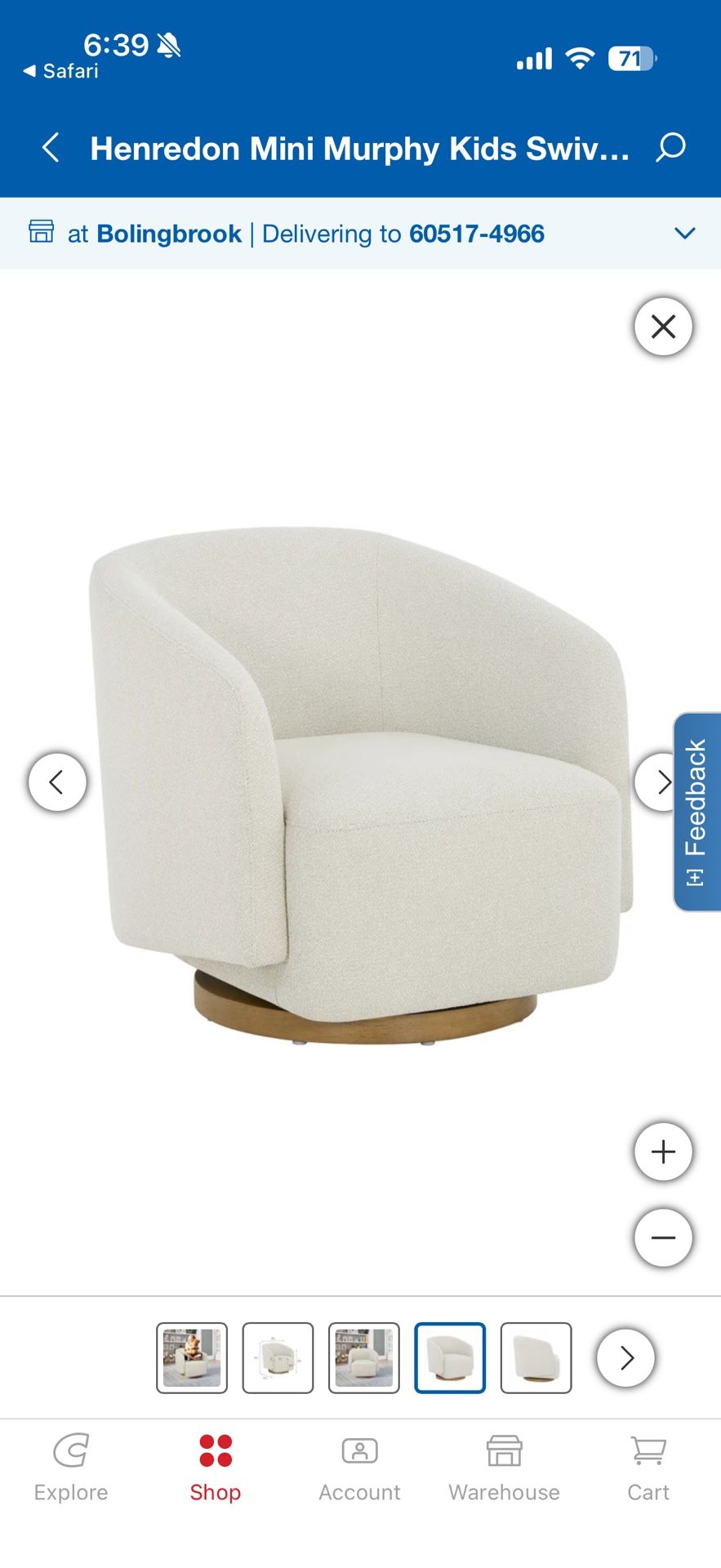 Brand New Kids Henredon Swivel Chair