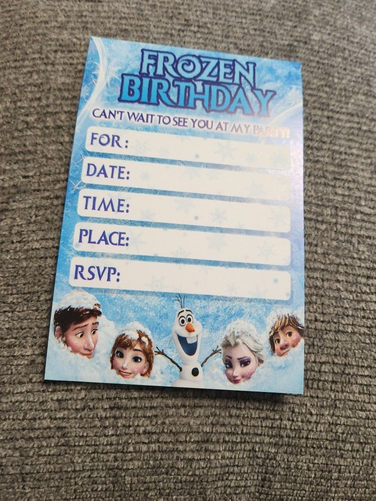 20pk Frozen Party Invitations
