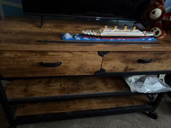 Wood TV stand