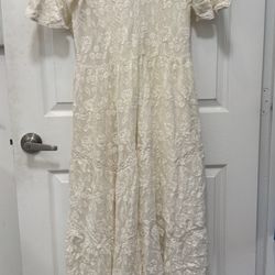 Zara Vintage Style Maxi Lace Dress Size M