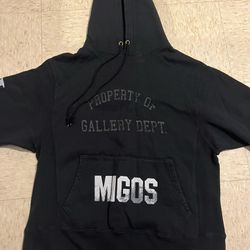 Migos x Gallery Department Black Washed Hoodie 