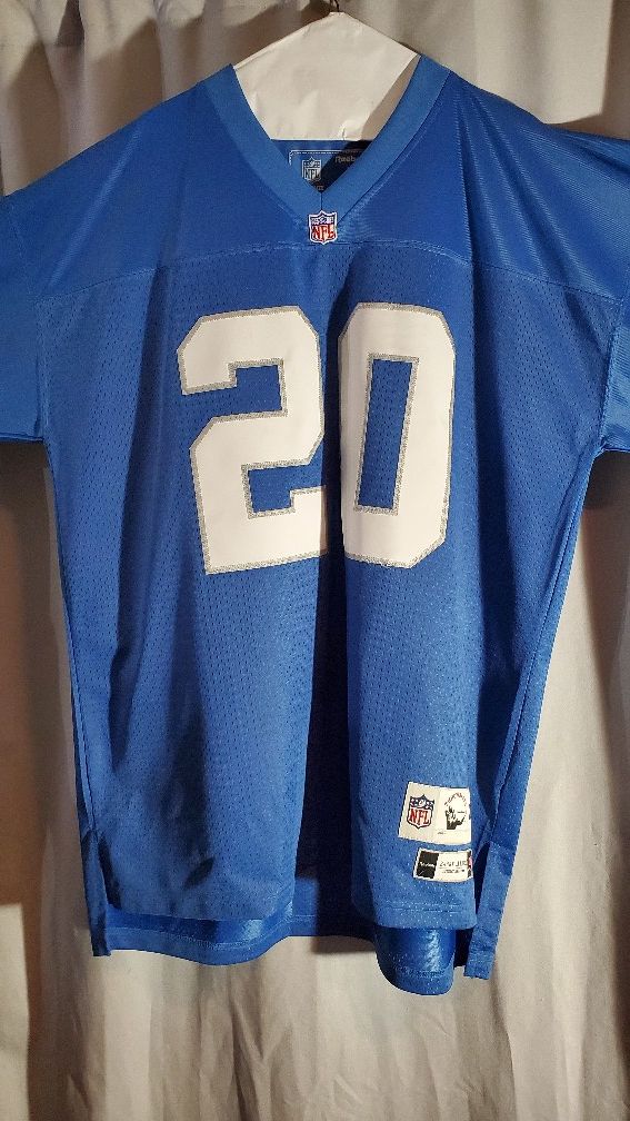 BARRY SANDERS THROWBACK VINTAGE REEBOK JERSEY SIZE XL,All Products : American Fashion Style Bags On Sale