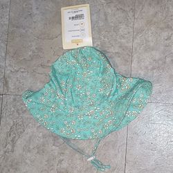 Ami & Li Tots Baby Girl 100% Cotton Breathable Fabric Adjustable Straps Bucket Hat