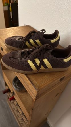 Brown And Yellow adidas sambas Ladies 9.5