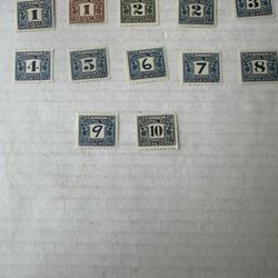1932 Canada Postal Note Group Of 12 Mint Hinge Stamps 