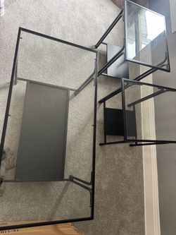 Glass Coffee Table and End Tables