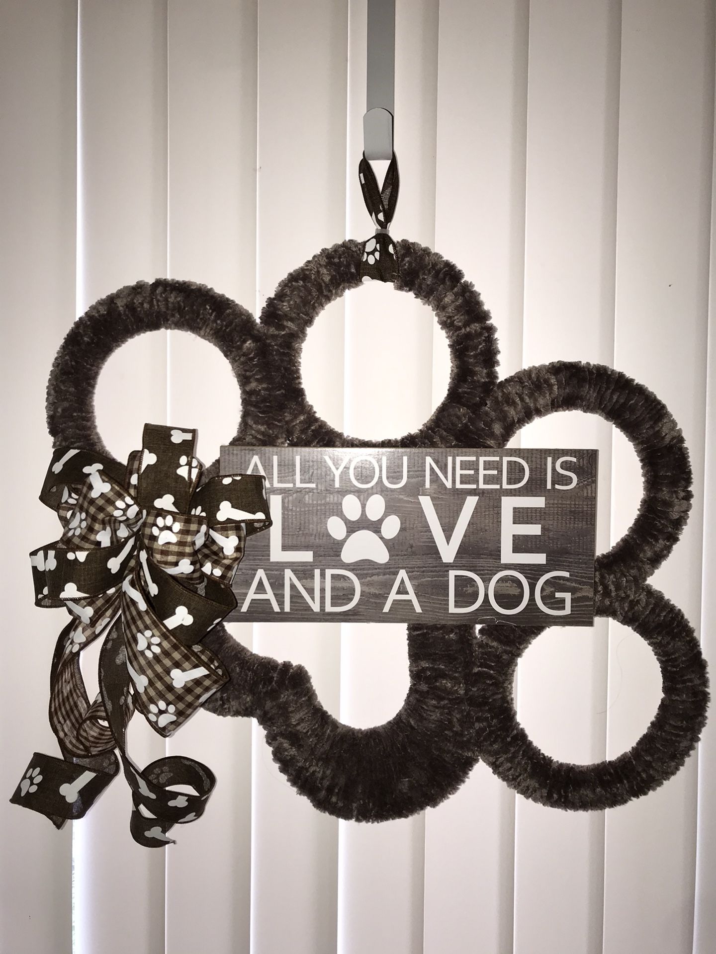 Dog paw wreath