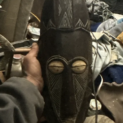 Hand Carved  Wooden AFRICAN Tribal Mask