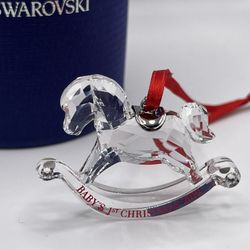 SWAROVSKI CRYSTAL BABY'S 1ST Christmas Ornament Decoration (contact info removed)