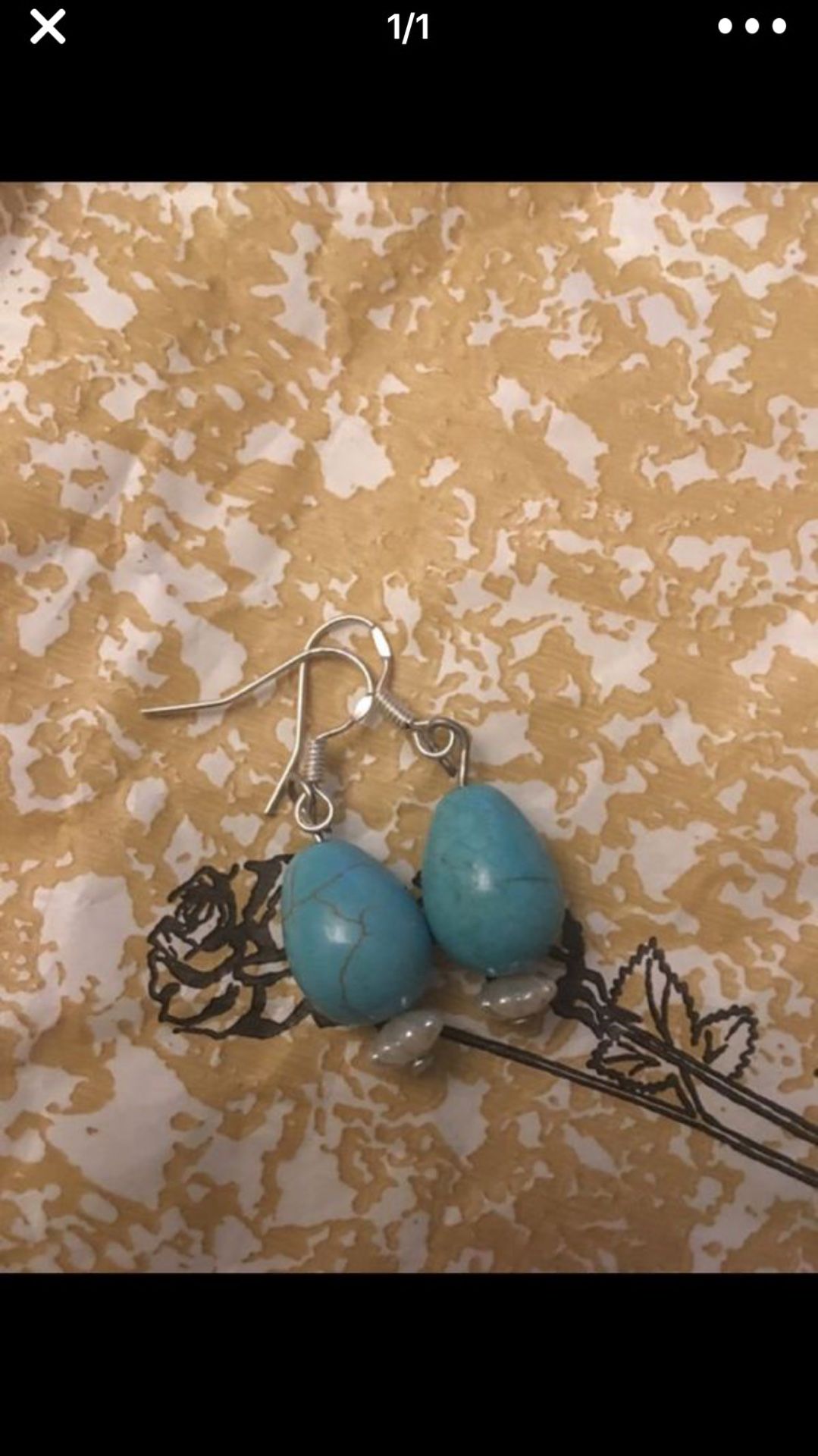925 Sterling silver with turquoise earring
