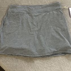 Aventura clothing Striped Black and White Women's skort Skirt