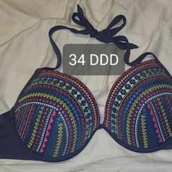 NWT 34 DDD Bikini Swim Top