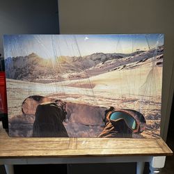 Snowboarding Canvas Picture 48x36