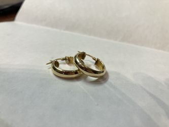 14k Gold Hoops #110365-3 MJ