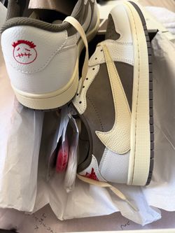 Nike Air Jordan 1 Low Travis Scott Reverse Mocha Size 10