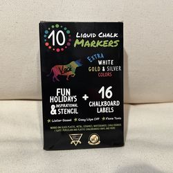 10 liquid chalk markers. Bright colors for your projects!