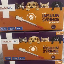 U40 insulin syringe 1/2 cc For pets (free)