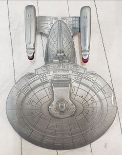 Large pewter Star Trek Enterprise.