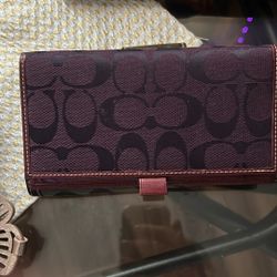 Coach Brand Checkbook Cover