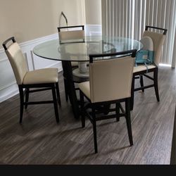 Glass dining Table Set 