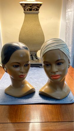 Vintage MARWAL Chalkware Polynesian woman Bust