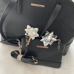 Large Black Purse, Three Piece Brand New Never Used