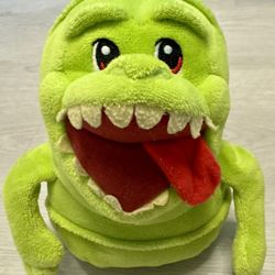Ghostbusters Slimer plush toy. 