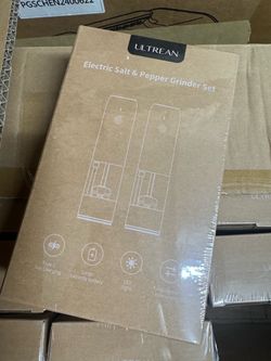 Ultrean Electric Salt and Pepper Grinder Set, Rechargeable