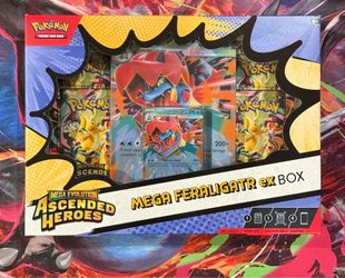 Pokemon Ascended Heroes Mega Feraligatr Ex Box