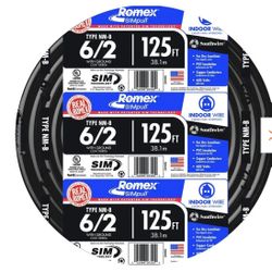 Wire Romex 6/2 * 125 Feet