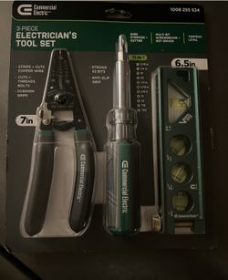 Electrical Tool Set (3 Piece ) Original $32.98 Wire Stripper, Level, Screw Driver 