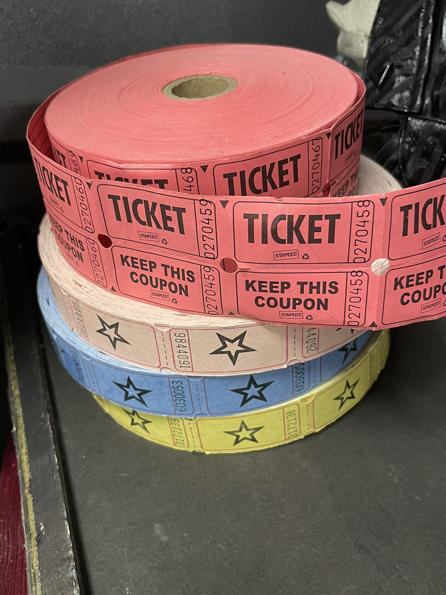 Raffle Tickets 7,000 Count Easy Tear Away Stubs for Contact Info - Raffle Drum Tickets Roll for Drinks, Carnival, Events, Parties