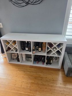 IKEA Kallax with wine inserts