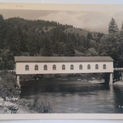 Goodpasture Bridge Eugene Oregon RPPC Postcard 