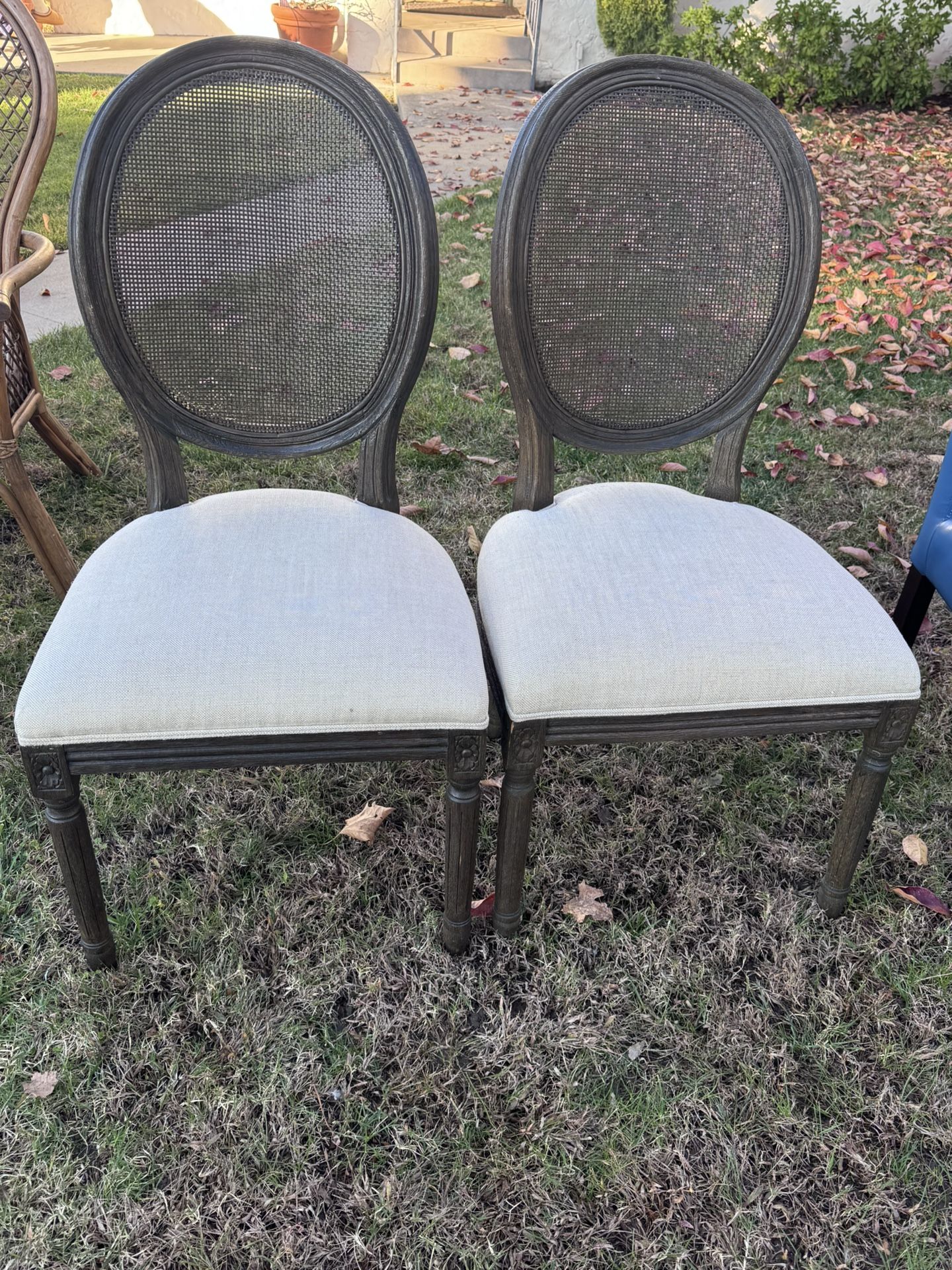 ✨ Restoration Hardware Style Cane Back Dining Chairs – Set of 2 ✨