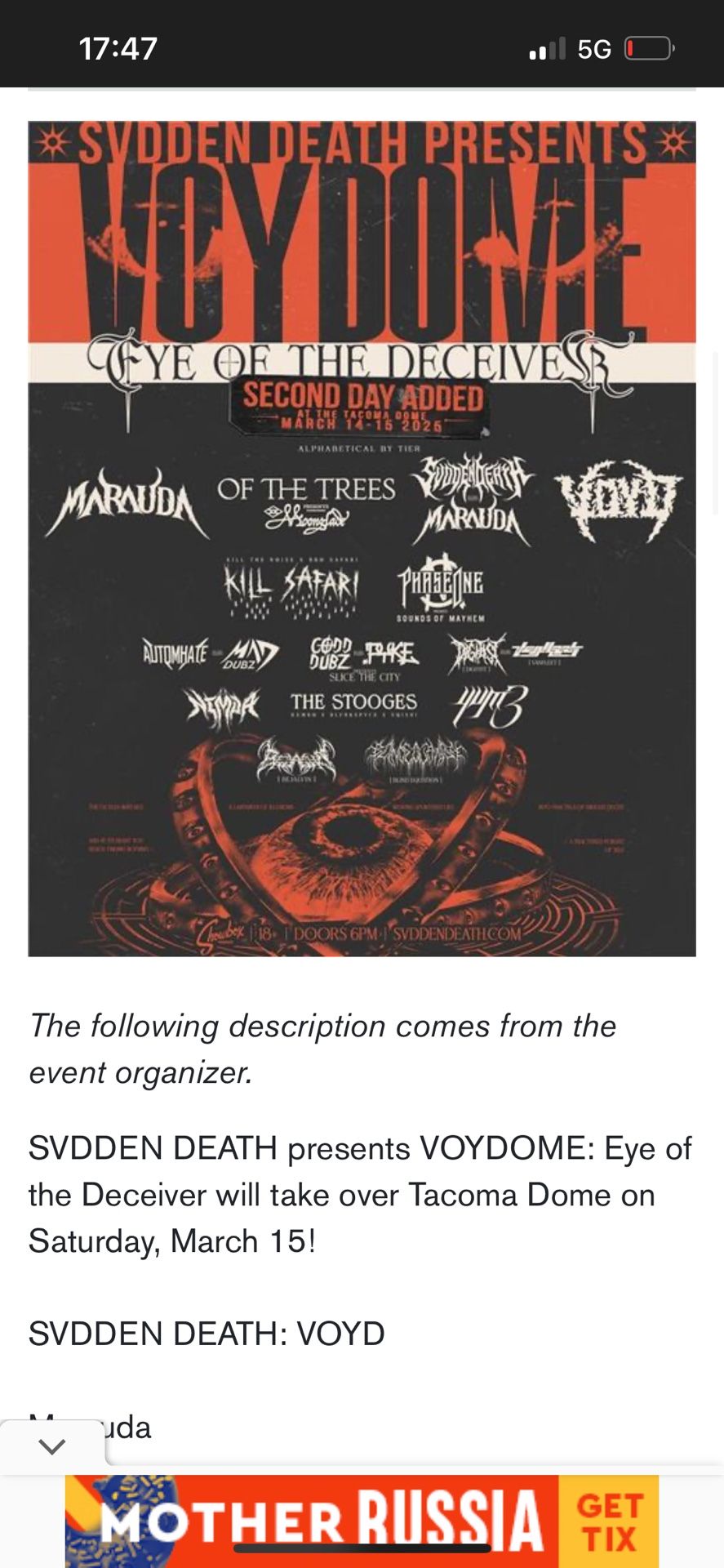 VOYD DOME 2025: 2-Day Pass (2x Tickets) TACOMA, WA