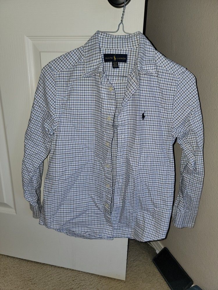 Boys RALPH LAUREN Blue Dress Shirts.