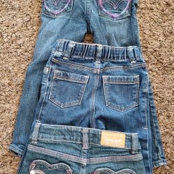 2T Girls Jeans- 2 Pair Levi's, 1 Pair Old Navy- All 3 For $10! 