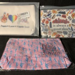 Set Of 3 Makeup/storage Bags