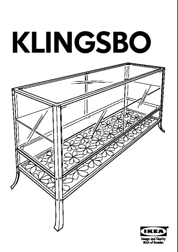 Ikea Klingsbo Glass Door Lockable Cabinet
