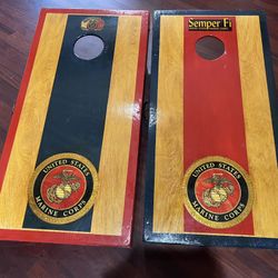 Custom US Marine Corps Cornhole Set