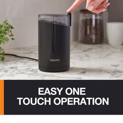 KRUPS Precision Electric Coffee Grinders, 3 oz Capacity, 200W Motor, Stainless Steel Blades for Uniform Grinding of Beans, Herb and Nuts, Coffee and S