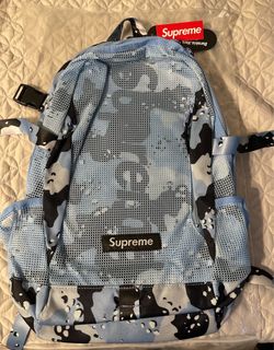 Baby blue/camo Supreme Backpack New
