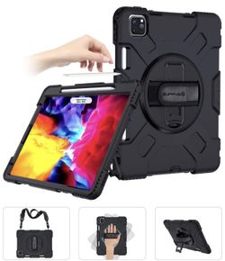 iPad Pro 11 Case 2020 with Strap and Pencil Holder [Support Pencil Charging/Pairing]