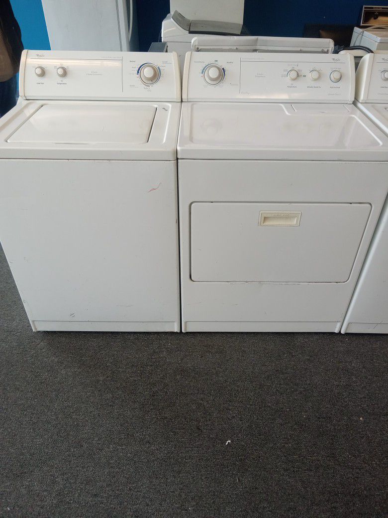 Matching washing machine and electric dryer with warranty 