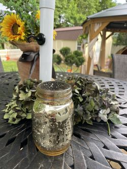 Mason Jars Gold Mercury - 12 Ct - New